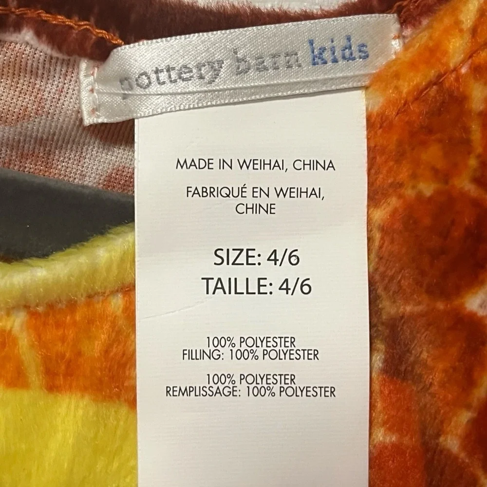 Pottery Barn Kids Dinosaur Costume Orange Bodysuit (No Headpiece) Size 4/6